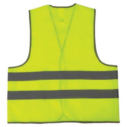 Жилет сигнальный, 2 светоотражающие полосы, ЛИМОННЫЙ, XL (52-54), ГРАНДМАСТЕР, 610840