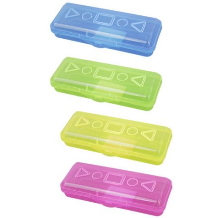 Пенал пластиковый ПИФАГОР тонированный, ассорти 4 цвета, 20х7х4 см, 228113 Пенал пластиковый ПИФАГОР тонированный, ассорти 4 цвета, 20х7х4 см, 228113