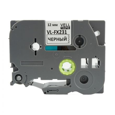 Картридж VL-FX231 Vell (Brother TZE-FX231, 12 мм, черный на белом) для PT Картридж VL-FX231 Vell (Brother TZE-FX231, 12 мм, черный на белом) для PT