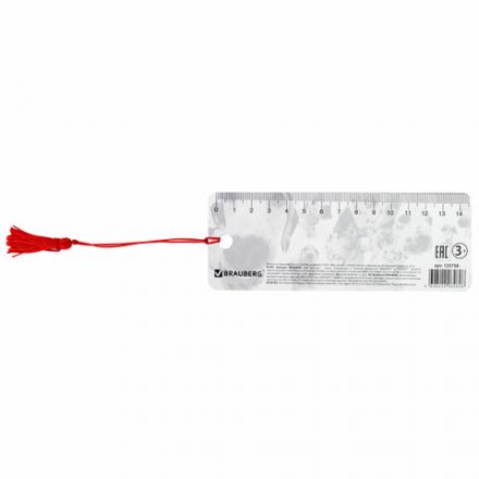 Закладка для книг с линейкой 3D-ОБЪЕМНАЯ BRAUBERG, "Далматинцы", с декоративным шнурком, 125758 Закладка для книг с линейкой 3D-ОБЪЕМНАЯ BRAUBERG, "Далматинцы", с декоративным шнурком, 125758