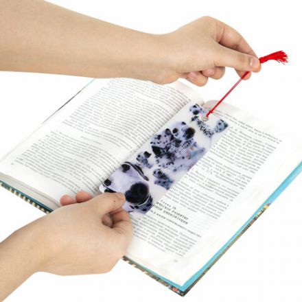 Закладка для книг с линейкой 3D-ОБЪЕМНАЯ BRAUBERG, "Далматинцы", с декоративным шнурком, 125758 Закладка для книг с линейкой 3D-ОБЪЕМНАЯ BRAUBERG, "Далматинцы", с декоративным шнурком, 125758