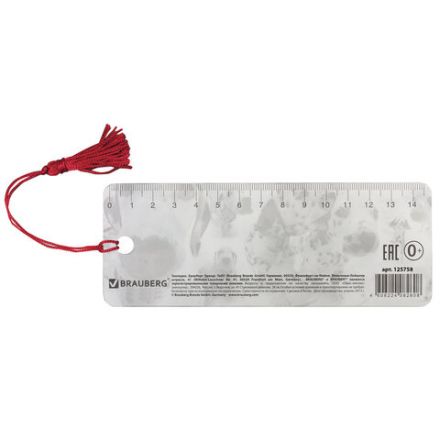 Закладка для книг с линейкой 3D-ОБЪЕМНАЯ BRAUBERG, "Далматинцы", с декоративным шнурком, 125758 Закладка для книг с линейкой 3D-ОБЪЕМНАЯ BRAUBERG, "Далматинцы", с декоративным шнурком, 125758