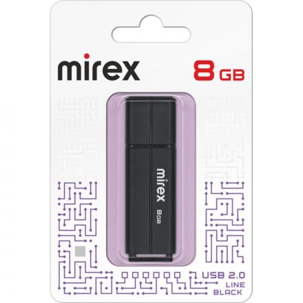 Флеш-память Mirex USB LINE BLACK 8Gb (13600-FMULBK08 )