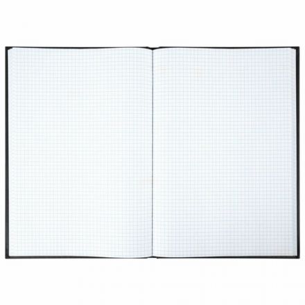 Книга учета 96 л., клетка, твердая, бумвинил, офсет, наклейка, А4 (200х290 мм), BRAUBERG, черная, 130278