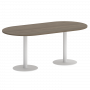 Home Office Стол овальный VR.SP-5-180.1 Вяз/Белый металл 1800*900*750