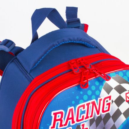 Ранец BRAUBERG PREMIUM, 2 отделения, с брелоком, дополнительный объем, для мальчиков, "Гоночный клуб", 38х29х18 см, 227819