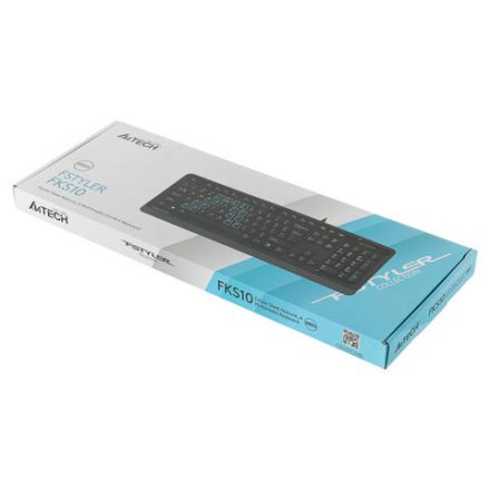 Клавиатура проводная A4TECH Fstyler FKS10, USB, 104 кнопки, черная, 1530187 Клавиатура проводная A4TECH Fstyler FKS10, USB, 104 кнопки, черная, 1530187