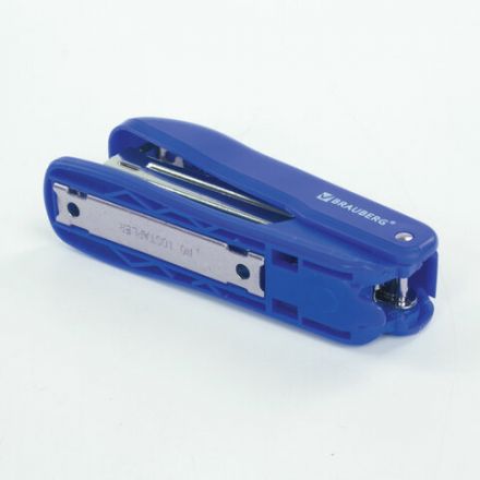 Степлер №10 BRAUBERG "SX-19", до 12 листов, с антистеплером, синий, 228588 Степлер №10 BRAUBERG "SX-19", до 12 листов, с антистеплером, синий, 228588