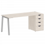 Home Office Стол письменный VR.SP-3-178.4.A Денвер светлый/Серый металл 1780*720*750