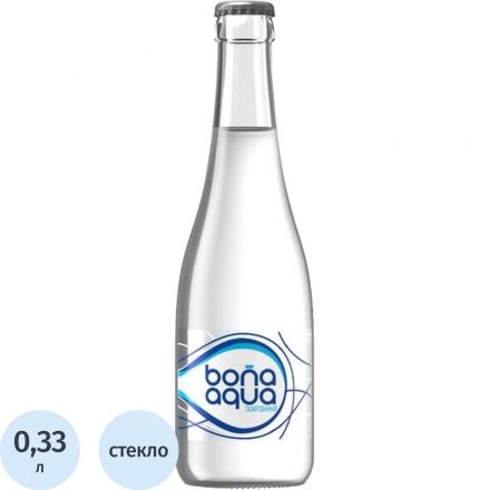 Вода питьевая Bona Aqua газ стекло 0,33л