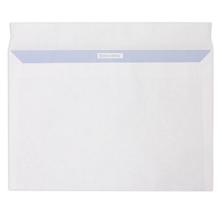 Конверты С4 (229х324 мм), отрывная лента, внутренняя запечатка, 90 г/м2, КОМПЛЕКТ 50 шт., BRAUBERG, 112179