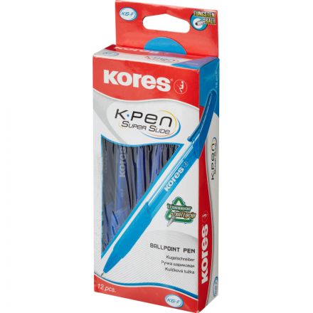 Ручка шариковая автоматическая Kores K6 синяя (толщина линии 0.5 мм)
