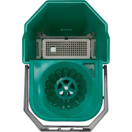 Ведро SYR 15л (раб.6л) Bull Dog переносное с ручным отжимом зеленое 950897