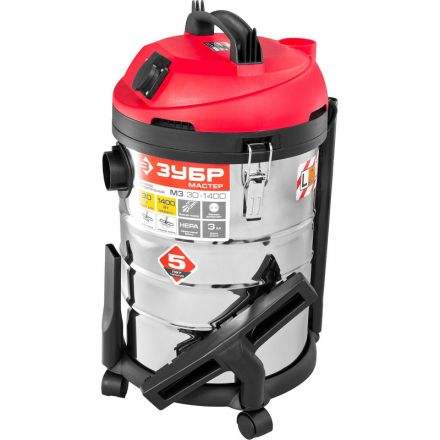 Пылесос строительный ЗУБР 1400 Вт, 30л (ПУ-30-1400 М3)