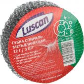 Губки спираль Luscan металлические 12г 3 шт/уп