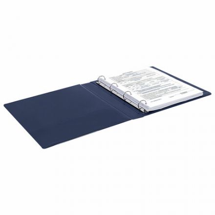 Папка на 4 кольцах, ПРОЧНАЯ, картон/ПВХ, BRAUBERG "Office", СИНЯЯ, 40 мм, до 250 листов, 271848 Папка на 4 кольцах, ПРОЧНАЯ, картон/ПВХ, BRAUBERG "Office", СИНЯЯ, 40 мм, до 250 листов, 271848