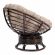 Кресло-качалка Папасан/Papasan (W 23/01 B) /с подушкой/ 115х78х104см, античный черно-коричневый, подушка рогожка, меланж