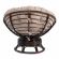 Кресло-качалка Папасан/Papasan (W 23/01 B) /с подушкой/ 115х78х104см, античный черно-коричневый, подушка рогожка, меланж