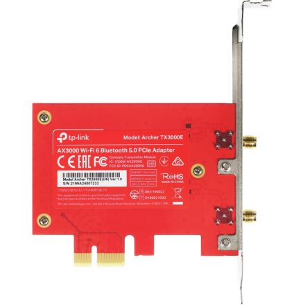Сетевой адаптер Wi-Fi TP-Link Archer TX3000E AX3000 PCI-E BT 5.0 Сетевой адаптер Wi-Fi TP-Link Archer TX3000E AX3000 PCI-E BT 5.0