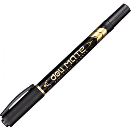 Маркер перманентный двусторонний Mate, толщина линии 0,5-1 мм, черный Маркер перманентный двусторонний Mate, толщина линии 0,5-1 мм, черный