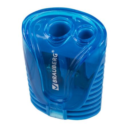 Точилка BRAUBERG "Cell Dual", 2 отверстия для чернографитных карандашей (в том числе утолщенных), с контейнером, корпус ассорти, 228435 Точилка BRAUBERG "Cell Dual", 2 отверстия для чернографитных карандашей (в том числе утолщенных), с контейнером, корпус ассорти, 228435