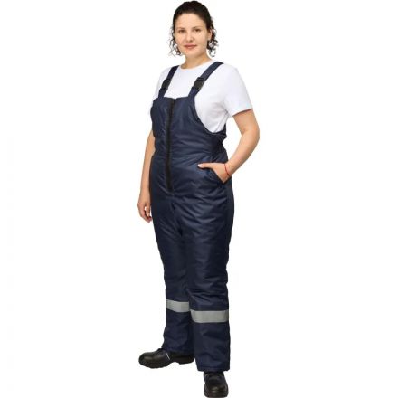 Полукомбинезон рабочий зимний женский з46-ПК синий (р.56-58) 182-188