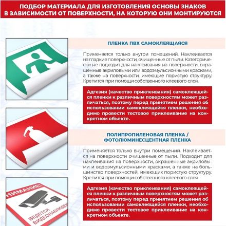 Знак безопасности E03 Направл эвакуац выход направ150x300мм пленк 10шт/уп