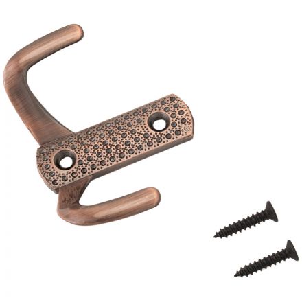 Вешалка настенная УЗК Крючок двухрожковый СТАНДАРТ 011 B AC (10205),ст.медь Вешалка настенная УЗК Крючок двухрожковый СТАНДАРТ 011 B AC (10205),ст.медь