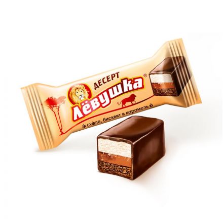 Конфеты шоколадные Левушка Десерт карамельно-сливочный, 500г