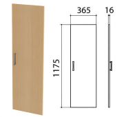 Дверь ЛДСП средняя "Монолит", 365х16х1175 мм, цвет бук бавария, ДМ42.1