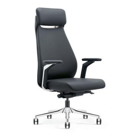 Кресло HAWASAN (ХАВАСАН) PREMIUM EX-830 X-ONE, синхромеханизм, алюминий, экокожа, черное, 533239