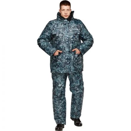 Костюм зимний Охранника с п/к КМФ цифра серый(р.48-50) 170-176