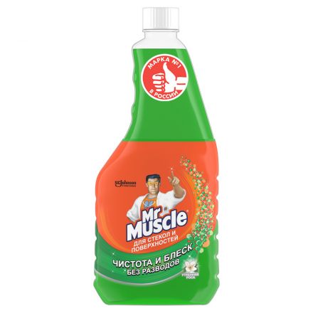 Средство для мытья стекол Mr.Muscle "Утренняя роса", 530мл, сменный флакон Средство для мытья стекол Mr.Muscle "Утренняя роса", 530мл, сменный флакон