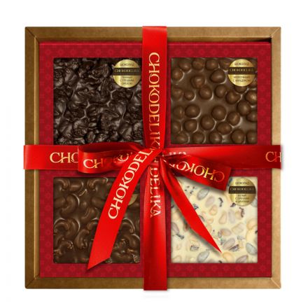Подарочный набор  Орехово - шоколадный квартет, 320 г, в коробке