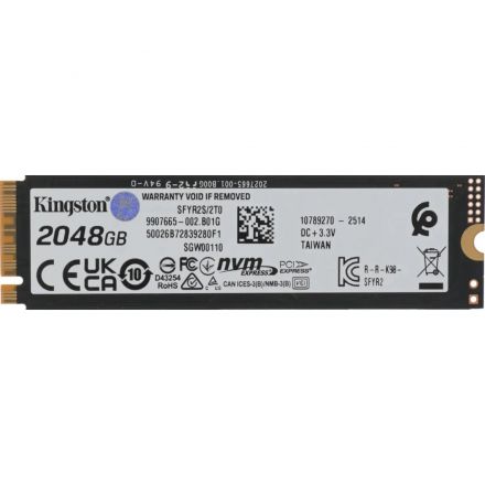 SSD накопитель Kingston PCIe 5.0 x4 2TB SFYR2S/2T0 Fury Renegade M.2 2280