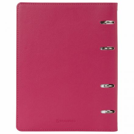 Тетрадь на кольцах А5 (180х220 мм), 120 листов, под кожу, клетка, BRAUBERG "Joy", розовый/светло-розовый, 129990 Тетрадь на кольцах А5 (180х220 мм), 120 листов, под кожу, клетка, BRAUBERG "Joy", розовый/светло-розовый, 129990