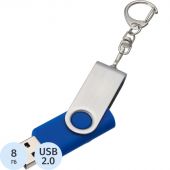 Флеш-память Twist, 8Gb, USB 2.0, брелок, син, 4437.48