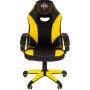 Кресло VT_EChair Easy Game-690 TPU кожзам черный/желтый пластик Кресло VT_EChair Easy Game-690 TPU кожзам черный/желтый пластик