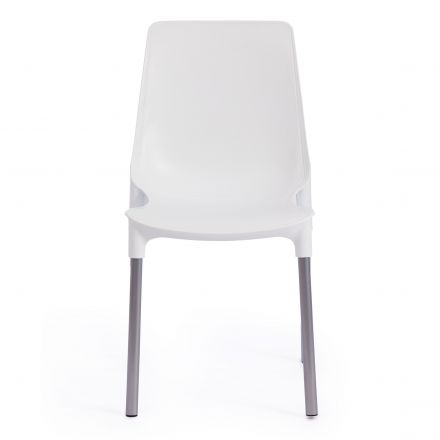 Стул Tetchair GENIUS (mod 75), металл/пластик, 46x56x84cм, белый/ножки хром Стул Tetchair GENIUS (mod 75), металл/пластик, 46x56x84cм, белый/ножки хром