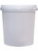 Ведро-бак белый 30л круглый  с крышкой