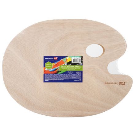 Палитра художественная деревянная овальная 30х40 см, BRAUBERG ART CLASSIC, 192233 Палитра художественная деревянная овальная 30х40 см, BRAUBERG ART CLASSIC, 192233