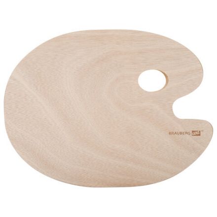 Палитра художественная деревянная овальная 30х40 см, BRAUBERG ART CLASSIC, 192233 Палитра художественная деревянная овальная 30х40 см, BRAUBERG ART CLASSIC, 192233