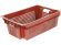Ящик 600х400х200 1,5кг. дно сплошное, стенки перфорированные  красный