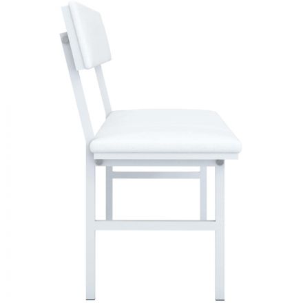 Банкетка MEG_со спинкой НУМЛ-МСК БЛ (код МСК-208) обивка белая Банкетка MEG_со спинкой НУМЛ-МСК БЛ (код МСК-208) обивка белая