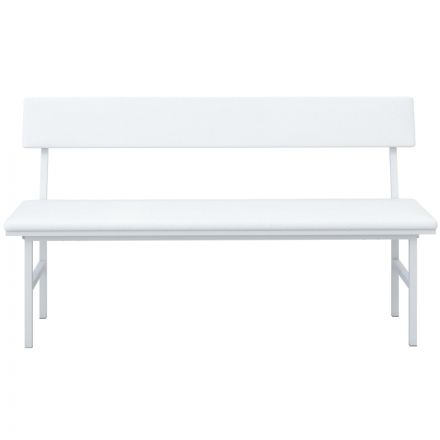 Банкетка MEG_со спинкой НУМЛ-МСК БЛ (код МСК-208) обивка белая Банкетка MEG_со спинкой НУМЛ-МСК БЛ (код МСК-208) обивка белая