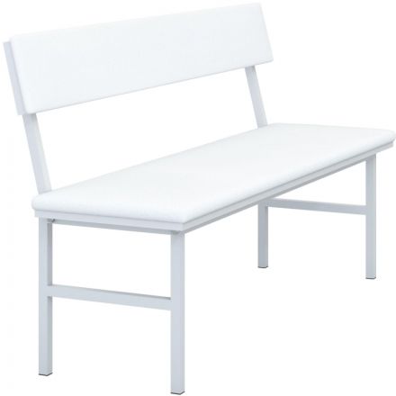 Банкетка MEG_со спинкой НУМЛ-МСК БЛ (код МСК-208) обивка белая Банкетка MEG_со спинкой НУМЛ-МСК БЛ (код МСК-208) обивка белая