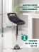 Стул барный Месси/Messy (мод.KY704C) металл/экокожа, 47х48х84-105см, черный/белый/хром