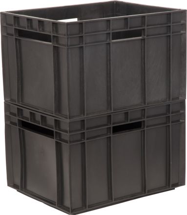 Ящик 350х430х285 молочный "Фин-Пак" Б чёрный Ящик 350х430х285 молочный "Фин-Пак" Б чёрный