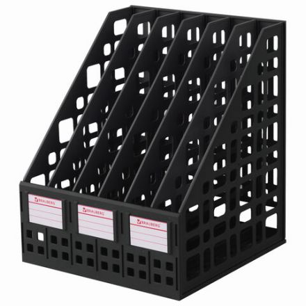 Лоток вертикальный для бумаг BRAUBERG "MAXI Plus", 240 мм, 6 отделений, сетчатый, сборный, черный, 237015 Лоток вертикальный для бумаг BRAUBERG "MAXI Plus", 240 мм, 6 отделений, сетчатый, сборный, черный, 237015