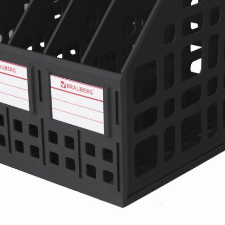 Лоток вертикальный для бумаг BRAUBERG "MAXI Plus", 240 мм, 6 отделений, сетчатый, сборный, черный, 237015 Лоток вертикальный для бумаг BRAUBERG "MAXI Plus", 240 мм, 6 отделений, сетчатый, сборный, черный, 237015